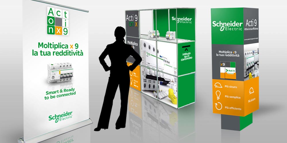 Schneider Electric Acti 9 on X roll up stand
